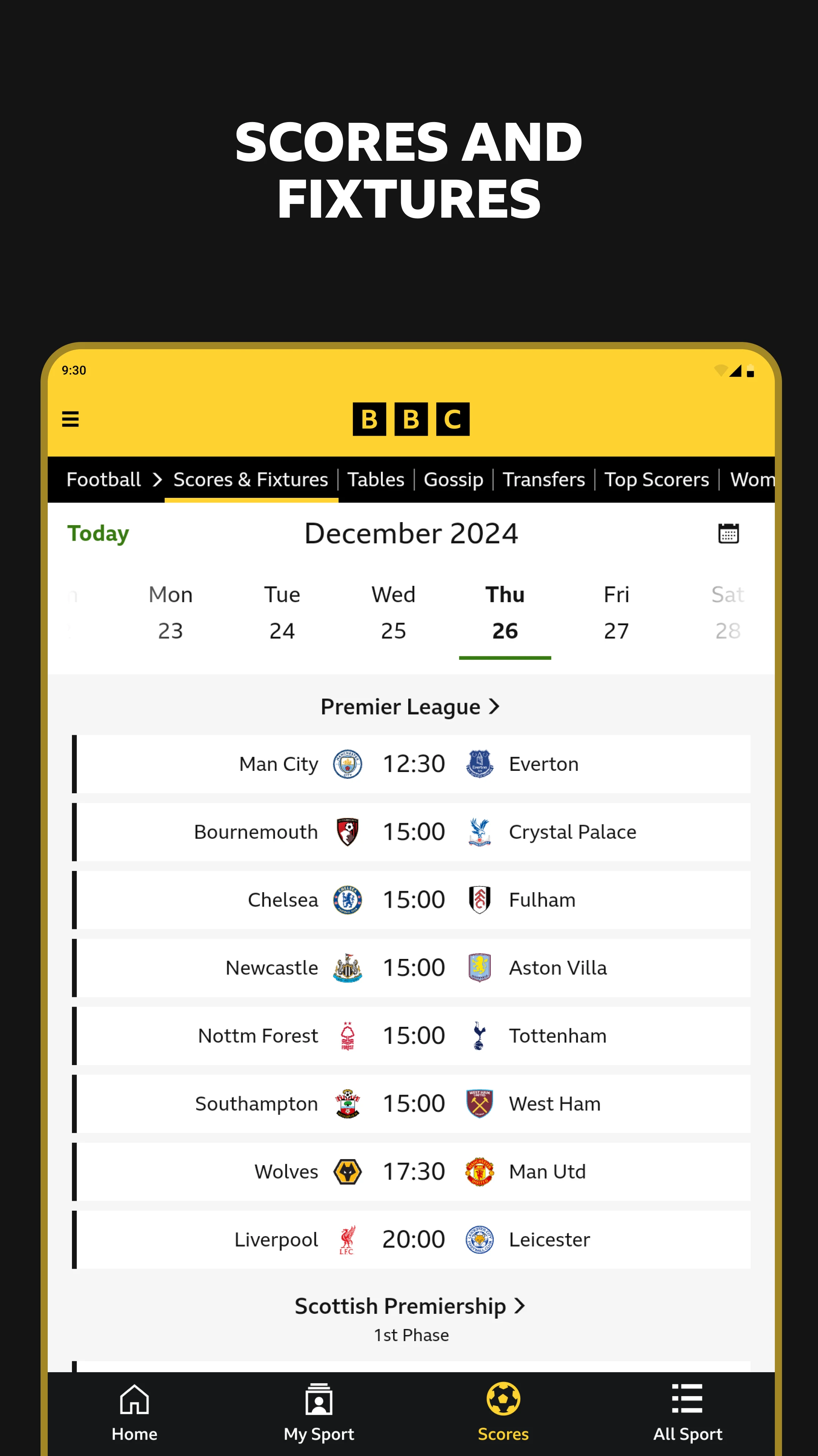 BBC Sport - News & Live Scores screenshot