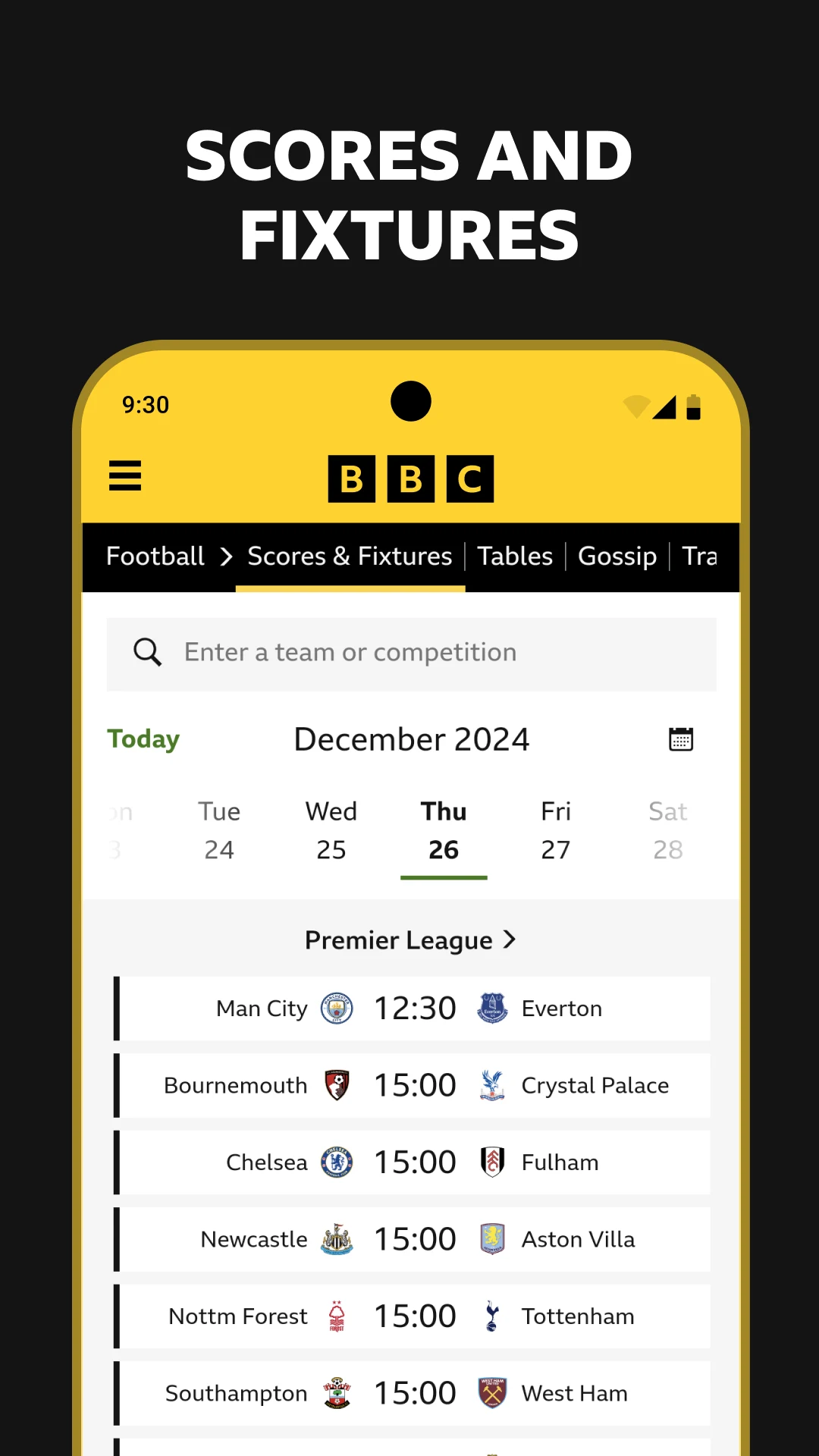 BBC Sport - News & Live Scores screenshot
